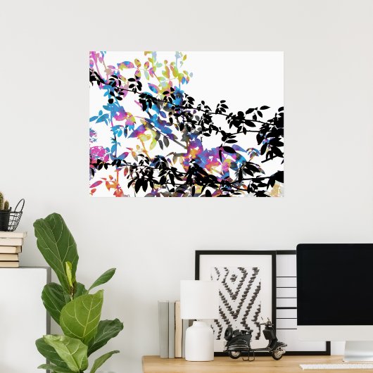 Poster de la vigne rose (Bureau à domicile)