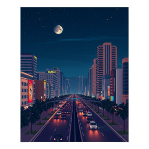 Poster de la ville de Dubaï Émirats arabes unis
