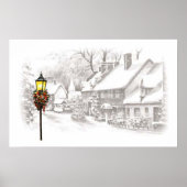 Poster de la ville de Noël Vintage (Devant)