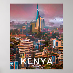 Poster de la ville de voyage de Nairobi