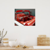 Poster de la voiture classique rouge (Cuisine)