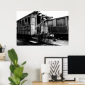 Poster de la voiture de tourisme en bois abandonné (Bureau à domicile)