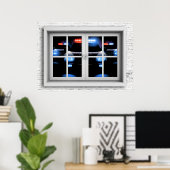 Poster de la vue de fenêtre (Bureau à domicile)