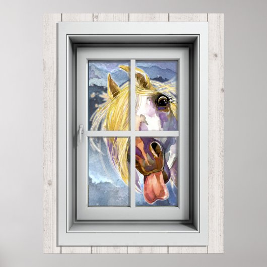 Poster de la vue de fenêtre (Devant)