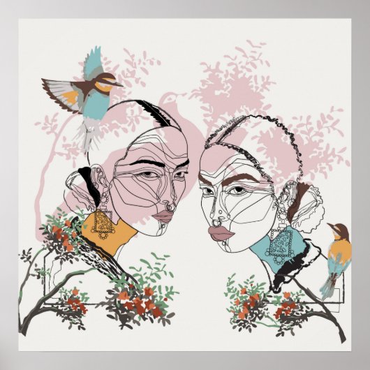 Poster de l'affiche Boho Women African Asian Line (Devant)