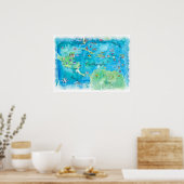 Poster de l'affiche Carte des voyages de croisière (Cuisine)