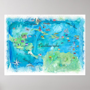 Poster de l'affiche Carte des voyages de croisière