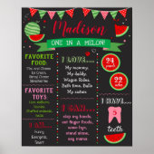 Poster de l'affiche d'anniversaire de la pastèque (Devant)