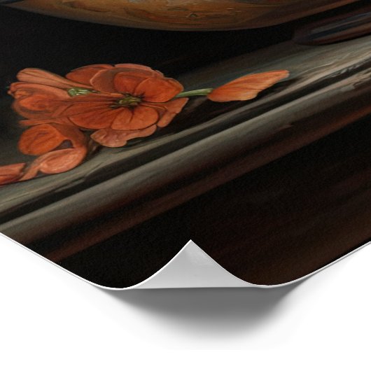 Poster de l'affiche d'art Peach Geranium (Coin)