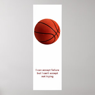 Poster de l'affiche de basket-ball sur la motivati