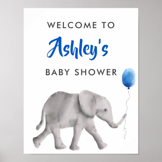 Poster de l'Affiche de bienvenue Baby shower bébé  (Devant)