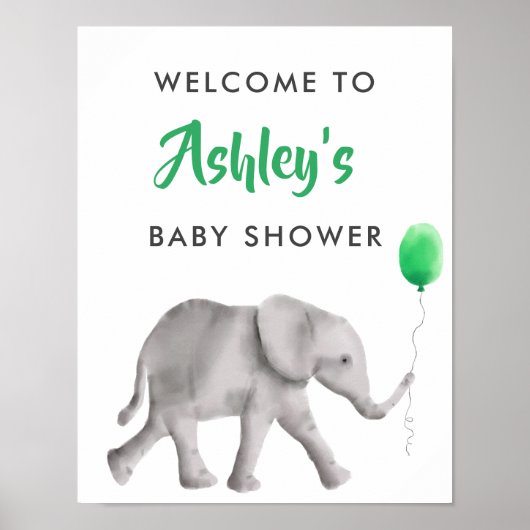 Poster de l'Affiche de bienvenue Baby shower bébé (Devant)