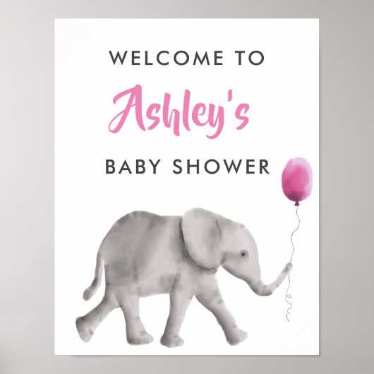 Poster de l'Affiche de bienvenue Baby shower bébé  (Devant)