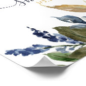 Poster de l'Affiche de bienvenue Baby shower blanc (Coin)