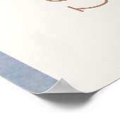 Poster de l'Affiche de bienvenue Baby shower Cowbo (Coin)