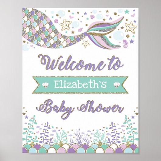Poster de l'Affiche de bienvenue Baby shower de me (Devant)
