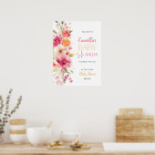Poster de l'Affiche de bienvenue Baby shower flora (Cuisine)