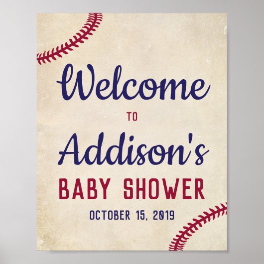 Poster de l'Affiche de bienvenue de Baby shower à  (Devant)