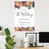 Poster de l'Affiche de bienvenue de mariage antiqu (Bureau à domicile)