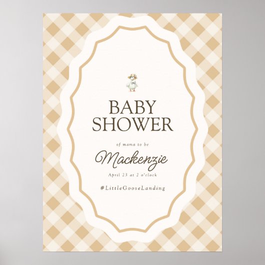 Poster de l'Affiche de bienvenue du Baby shower En (Devant)