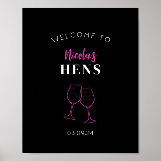 Poster de l'Affiche de bienvenue du vin de la fête (Devant)