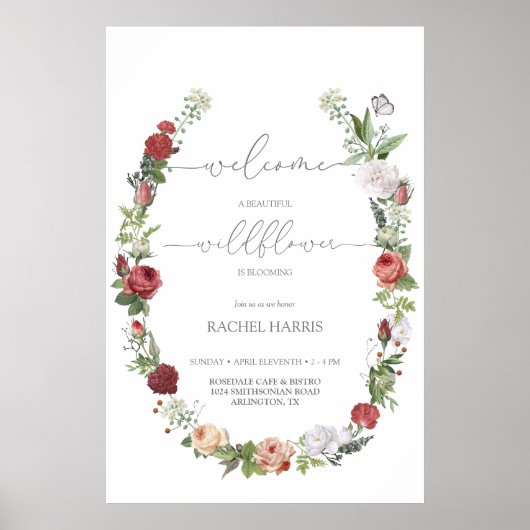 Poster de l'Affiche de bienvenue fleur sauvage Bab (Devant)