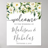 Poster de l'Affiche de bienvenue Mariage de fleurs (Devant)