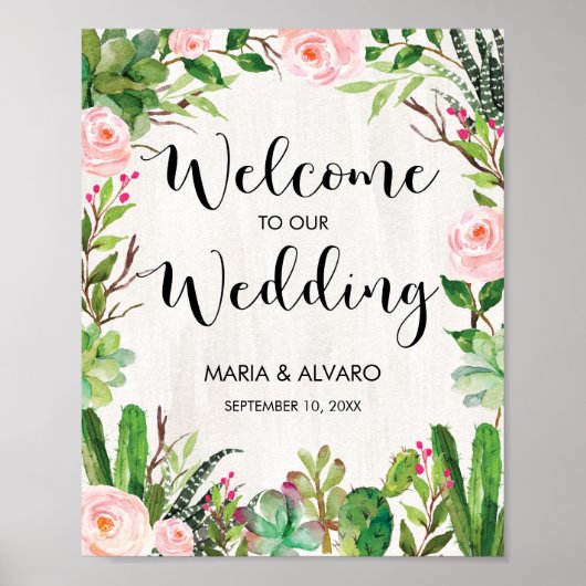 Poster de l'Affiche de bienvenue Mariage Fiesta Fl (Devant)