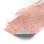 Poster de l'Affiche de bienvenue Mariage or Rose m (Coin)