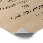 Poster de l'Affiche de bienvenue Mariage Rustic Vi (Coin)