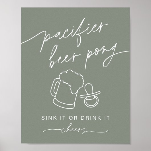 Poster de l'affiche de la bière de pacifier vert S (Devant)
