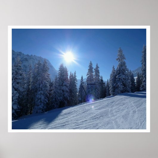 Poster de l'affiche de la piste de ski du début du (Devant)