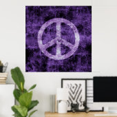 Poster de l'affiche de l'affiche de la paix violet (Bureau à domicile)