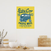 Poster de l'affiche du camp de surf Pacific (Cuisine)