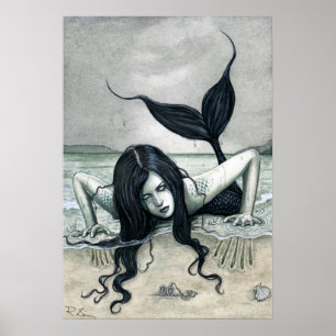 Poster De l'affiche foncée de profondeurs