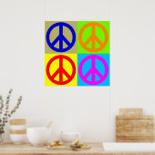 Poster de l'affiche Four Color Pop Art Peace (Cuisine)
