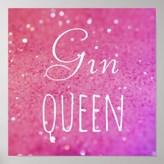 Poster de l'affiche Gin Queen Pink Bokeh (Devant)