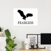 Poster de l'aigle d'atterrissage sans peur (Bureau à domicile)
