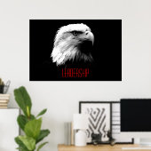 Poster de l'aigle de leadership Motivation rouge b (Bureau à domicile)