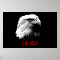 Poster de l'aigle de leadership Motivation rouge b