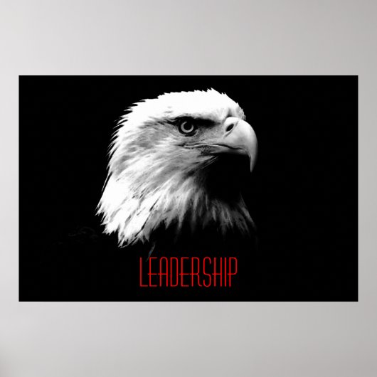 Poster de l'aigle de leadership Motivation rouge b (Devant)