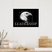 Poster de l'aigle de leadership motivationnel noir (Cuisine)
