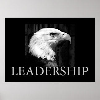 Poster de l'aigle de leadership motivationnel noir