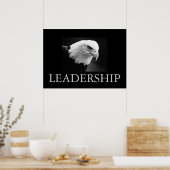 Poster de l'aigle de leadership motivationnel noir (Cuisine)