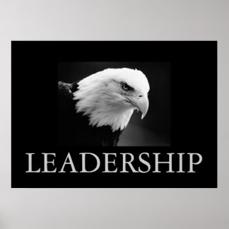 Poster de l'aigle de leadership motivationnel noir