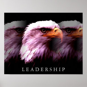 Poster de l'aigle de leadership motivationnel uniq