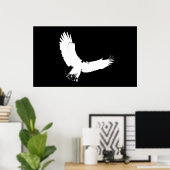 Poster de l'aigle en silhouette Imprimer Aigle en  (Bureau à domicile)