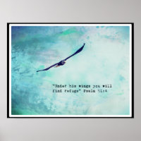 Poster de l'aigle Psaume 91 16" x 12" (Matte)