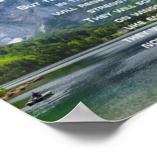 Poster de l'aigle Soaring Lake Mountain (Coin)