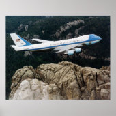 Poster de l'Air Force One sur le Mont Rushmore (Devant)